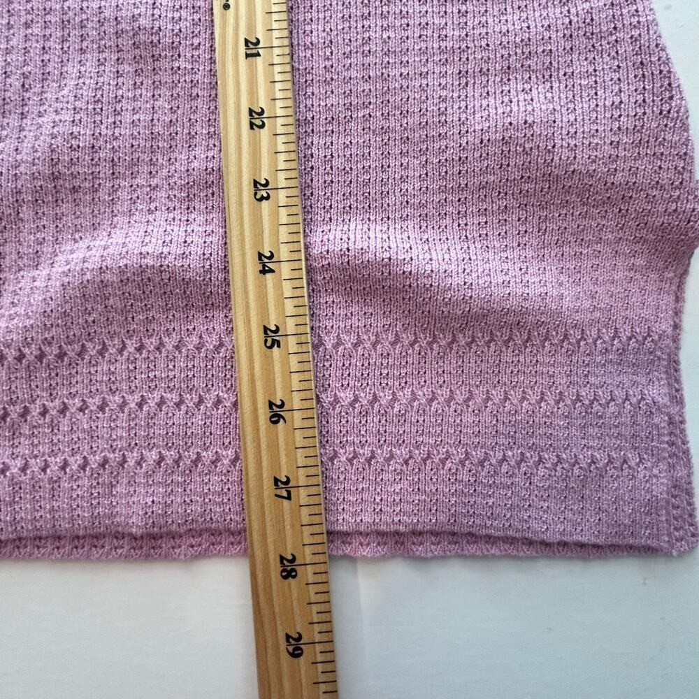 Soft Surroundings waffle knit silk and cotton  3/4 sleeve lilac sweater size 1X - Picture 10 of 10